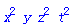 x^2*y*z^2*t^2