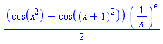 (1/2)*(cos(x^2)-cos((x+1)^2))*(1/x)^epsilon