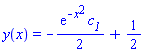 y(x) = -(1/2)*exp(-x^2)*c__1+1/2