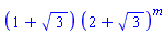 (1+3^(1/2))*(2+3^(1/2))^m