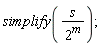 simplify(s/2^m)