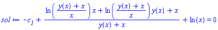 -c__1+(ln((y(x)+x)/x)*x+ln((y(x)+x)/x)*y(x)+x)/(y(x)+x)+ln(x) = 0