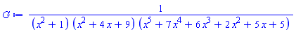 1/((x^2+1)*(x^2+4*x+9)*(x^5+7*x^4+6*x^3+2*x^2+5*x+5))