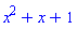 x^2+x+1