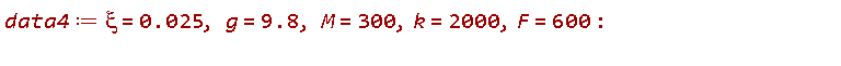 data4 := xi = 0.25e-1, g = 9.8, M = 300, k = 2000, F = 600: