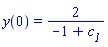 y(0) = 2/(-1+c__1)