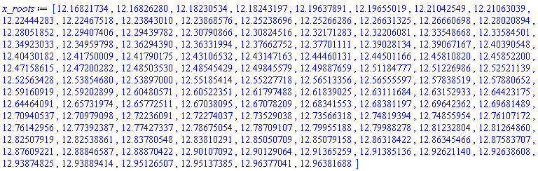 [12.16821734, 12.16826280, 12.18230534, 12.18243197, 12.19637891, 12.19655019, 12.21042549, 12.21063039, 12.22444283, 12.22467518, 12.23843010, 12.23868576, 12.25238696, 12.25266286, 12.26631325, 12.26660698, 12.28020894, 12.28051852, 12.29407406, 12.29439782, 12.30790866, 12.30824516, 12.32171283, 12.32206081, 12.33548668, 12.33584501, 12.34923033, 12.34959798, 12.36294390, 12.36331994, 12.37662752, 12.37701111, 12.39028134, 12.39067167, 12.40390548, 12.40430182, 12.41750009, 12.41790175, 12.43106532, 12.43147163, 12.44460131, 12.44501166, 12.45810820, 12.45852200, 12.47158615, 12.47200282, 12.48503530, 12.48545429, 12.49845579, 12.49887659, 12.51184777, 12.51226986, 12.52521139, 12.52563428, 12.53854680, 12.53897000, 12.55185414, 12.55227718, 12.56513356, 12.56555597, 12.57838519, 12.57880652, 12.59160919, 12.59202899, 12.60480571, 12.60522351, 12.61797488, 12.61839025, 12.63111684, 12.63152933, 12.64423175, 12.64464091, 12.65731974, 12.65772511, 12.67038095, 12.67078209, 12.68341553, 12.68381197, 12.69642362, 12.69681489, 12.70940537, 12.70979098, 12.72236091, 12.72274037, 12.73529038, 12.73566318, 12.74819394, 12.74855954, 12.76107172, 12.76142956, 12.77392387, 12.77427337, 12.78675054, 12.78709107, 12.79955188, 12.79988278, 12.81232804, 12.81264860, 12.82507919, 12.82538861, 12.83780548, 12.83810291, 12.85050709, 12.85079158, 12.86318422, 12.86345466, 12.87583707, 12.87609221, 12.88846587, 12.88870422, 12.90107092, 12.90129064, 12.91365259, 12.91385136, 12.92621140, 12.92638608, 12.93874825, 12.93889414, 12.95126507, 12.95137385, 12.96377041, 12.96381688]
