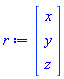 Vector(3, {(1) = x, (2) = y, (3) = z})