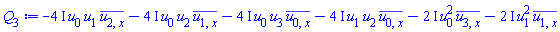 -(4*I)*u[0]*u[1]*conjugate(u[2, x])-(4*I)*u[0]*u[2]*conjugate(u[1, x])-(4*I)*u[0]*u[3]*conjugate(u[0, x])-(4*I)*u[1]*u[2]*conjugate(u[0, x])-(2*I)*u[0]^2*conjugate(u[3, x])-(2*I)*u[1]^2*conjugate(u[1, x])