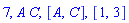 7, A*C, [A, C], [1, 3]