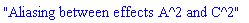 "Aliasing between effects A^2 and C^2"