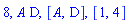 8, A*D, [A, D], [1, 4]