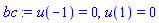u(-1) = 0, u(1) = 0