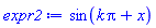 sin(Pi*k+x)