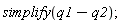 simplify(q1-q2)
