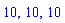 10, 10, 10