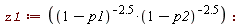 z1 := 1/((1-p1)^2.5*(1-p2)^2.5)