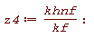 z4 := khnf/kf