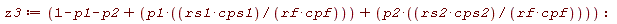 z3 := 1-p1-p2+p1*rs1*cps1/(rf*cpf)+p2*rs2*cps2/(rf*cpf)