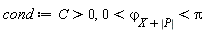 cond := C > 0, 0 < `&varphi;`[X+abs(P)] and `&varphi;`[X+abs(P)] < Pi