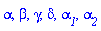 alpha, beta, gamma, delta, alpha__1, alpha__2
