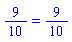 9/10 = 9/10