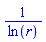 1/ln(r)