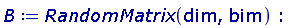 B := RandomMatrix(dim, bim)