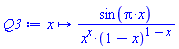 proc (x) options operator, arrow, function_assign; sin(Pi*x)/(x^x*(1-x)^(1-x)) end proc