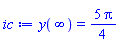 y(infinity) = (5/4)*Pi