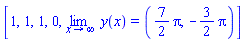 [1, 1, 1, 0, limit(y(x), x = infinity) = ((7/2)*Pi, -(3/2)*Pi)]