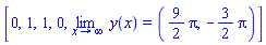 [0, 1, 1, 0, limit(y(x), x = infinity) = ((9/2)*Pi, -(3/2)*Pi)]