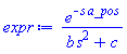 e^(-s*a_pos)/(b*s^2+c)