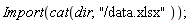 Import(cat(dir, "/data.xlsx"))