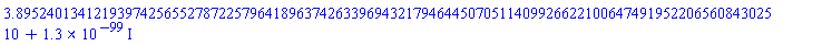 3.895240134121939742565527872257964189637426339694321794644507051140992662210064749195220656084302510+0.13e-98*I