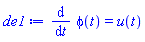 diff(phi(t), t) = u(t)