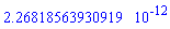 HFloat(2.268185639309195e-12)
