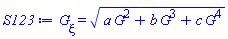 diff(G(xi), xi) = (a*G(xi)^2+b*G(xi)^3+c*G(xi)^4)^(1/2)