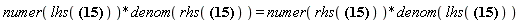 numer(lhs(4*(A[0]+A[1]*G(xi))^4*n^2*sigma+(-4*beta*k*m*n^2+4*gamma*k*m*n^2)*(A[0]+A[1]*G(xi))^3+(4*alpha*k^2*m^2*n^2-4*delta^2*m*n^2+4*m*n^2*w)*(A[0]+A[1]*G(xi))^2-(A[0]+A[1]*G(xi))*A[1]*(2*a*G(xi)*(a*G(xi)^2+b*G(xi)^3+c*G(xi)^4)^(1/2)+3*b*G(xi)^2*(a*G(xi)^2+b*G(xi)^3+c*G(xi)^4)^(1/2)+4*c*G(xi)^3*(a*G(xi)^2+b*G(xi)^3+c*G(xi)^4)^(1/2))*alpha*m*n/(a*G(xi)^2+b*G(xi)^3+c*G(xi)^4)^(1/2)+(-alpha*m^2+2*alpha*m*n)*A[1]^2*(a*G(xi)^2+b*G(xi)^3+c*G(xi)^4) = 0))*denom(rhs(4*(A[0]+A[1]*G(xi))^4*n^2*sigma+(-4*beta*k*m*n^2+4*gamma*k*m*n^2)*(A[0]+A[1]*G(xi))^3+(4*alpha*k^2*m^2*n^2-4*delta^2*m*n^2+4*m*n^2*w)*(A[0]+A[1]*G(xi))^2-(A[0]+A[1]*G(xi))*A[1]*(2*a*G(xi)*(a*G(xi)^2+b*G(xi)^3+c*G(xi)^4)^(1/2)+3*b*G(xi)^2*(a*G(xi)^2+b*G(xi)^3+c*G(xi)^4)^(1/2)+4*c*G(xi)^3*(a*G(xi)^2+b*G(xi)^3+c*G(xi)^4)^(1/2))*alpha*m*n/(a*G(xi)^2+b*G(xi)^3+c*G(xi)^4)^(1/2)+(-alpha*m^2+2*alpha*m*n)*A[1]^2*(a*G(xi)^2+b*G(xi)^3+c*G(xi)^4) = 0)) = numer(rhs(4*(A[0]+A[1]*G(xi))^4*n^2*sigma+(-4*beta*k*m*n^2+4*gamma*k*m*n^2)*(A[0]+A[1]*G(xi))^3+(4*alpha*k^2*m^2*n^2-4*delta^2*m*n^2+4*m*n^2*w)*(A[0]+A[1]*G(xi))^2-(A[0]+A[1]*G(xi))*A[1]*(2*a*G(xi)*(a*G(xi)^2+b*G(xi)^3+c*G(xi)^4)^(1/2)+3*b*G(xi)^2*(a*G(xi)^2+b*G(xi)^3+c*G(xi)^4)^(1/2)+4*c*G(xi)^3*(a*G(xi)^2+b*G(xi)^3+c*G(xi)^4)^(1/2))*alpha*m*n/(a*G(xi)^2+b*G(xi)^3+c*G(xi)^4)^(1/2)+(-alpha*m^2+2*alpha*m*n)*A[1]^2*(a*G(xi)^2+b*G(xi)^3+c*G(xi)^4) = 0))*denom(lhs(4*(A[0]+A[1]*G(xi))^4*n^2*sigma+(-4*beta*k*m*n^2+4*gamma*k*m*n^2)*(A[0]+A[1]*G(xi))^3+(4*alpha*k^2*m^2*n^2-4*delta^2*m*n^2+4*m*n^2*w)*(A[0]+A[1]*G(xi))^2-(A[0]+A[1]*G(xi))*A[1]*(2*a*G(xi)*(a*G(xi)^2+b*G(xi)^3+c*G(xi)^4)^(1/2)+3*b*G(xi)^2*(a*G(xi)^2+b*G(xi)^3+c*G(xi)^4)^(1/2)+4*c*G(xi)^3*(a*G(xi)^2+b*G(xi)^3+c*G(xi)^4)^(1/2))*alpha*m*n/(a*G(xi)^2+b*G(xi)^3+c*G(xi)^4)^(1/2)+(-alpha*m^2+2*alpha*m*n)*A[1]^2*(a*G(xi)^2+b*G(xi)^3+c*G(xi)^4) = 0))