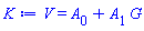 V(xi) = A[0]+A[1]*G(xi)