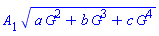 A[1]*(a*G(xi)^2+b*G(xi)^3+c*G(xi)^4)^(1/2)