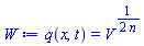 q(x, t) = V(xi)^((1/2)/n)