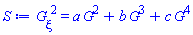 (diff(G(xi), xi))^2 = a*G(xi)^2+b*G(xi)^3+c*G(xi)^4