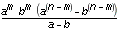 a^m*b^m*(a^(n-m)-b^(n-m))/(a-b)