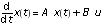 diff(x(t), t) = A*x(t)+B*u