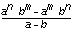 (a^n*b^m-a^m*b^n)/(a-b)