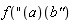 "f("(a)(`b"`)"