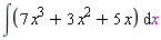 int(7*x^3+3*x^2+5*x, x)
