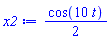 (1/2)*cos(10*t)