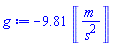 -9.81*Units:-Unit(m/s^2)